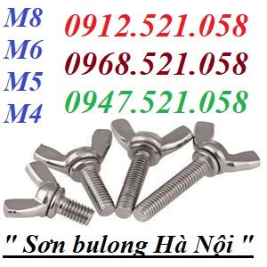 Vít bu lông tai hồng Inox 304 M6x40 rẻ 0912.521.058 bán bu lông móc cẩu ...