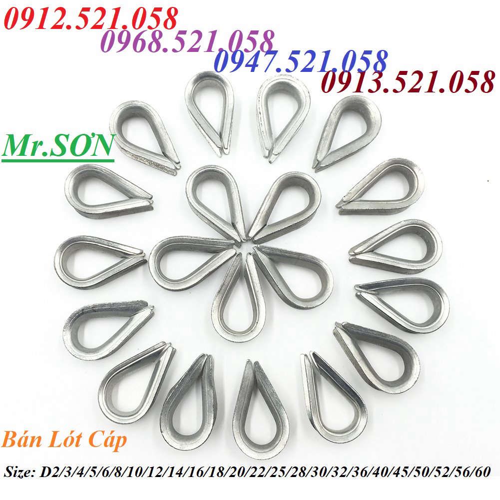 Lót cáp sắt mạ kẽm, bẹn lót cáp Inox 304 các cỡ hà nội 0913.521058 Tổng ...