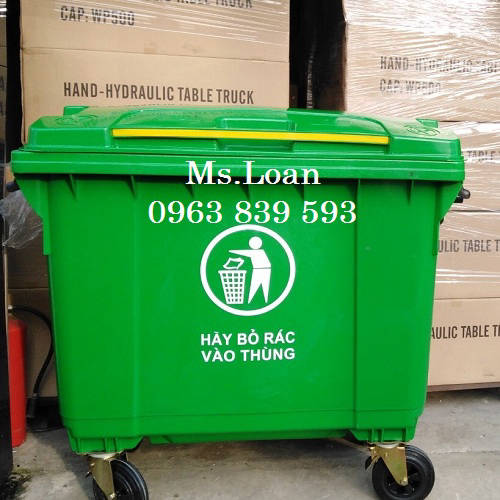 Xe đẩy rác bệnh viện 660L - thùng rác tập kết rác thải khối lượng lớn / 0963 839 593 Ms.Loan | WebRaoVat - webraovat.net.vn