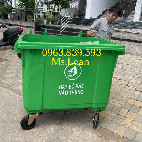 Xe đẩy rác bệnh viện 660L - thùng rác tập kết rác thải khối lượng lớn / 0963 839 593 Ms.Loan | WebRaoVat - webraovat.net.vn