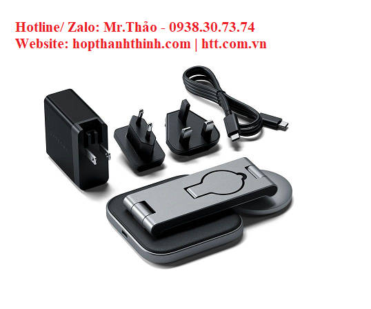 Satechi 3-in-1 Foldable Qi2 – Đế sạc không dây đỉnh cao cho iPhone, Apple Watch & AirPods