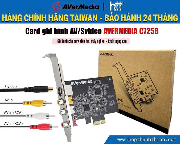 AVerMedia C725B – Card bắt hình chuyên dụng cho truyền hình, giám sát và đa phương tiện